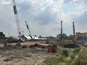 Hình ảnh tiến độ xây dựng The Gió Riverside CĐT An Gia tháng 3/2025.